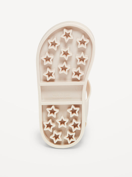 Double-Strap Matte Jelly Sandals for Toddler Girls