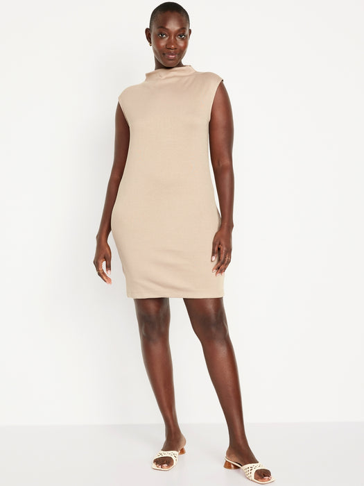 Mock-Neck Mini Dress