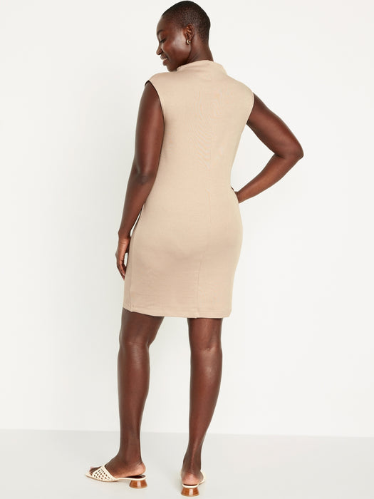 Mock-Neck Mini Dress