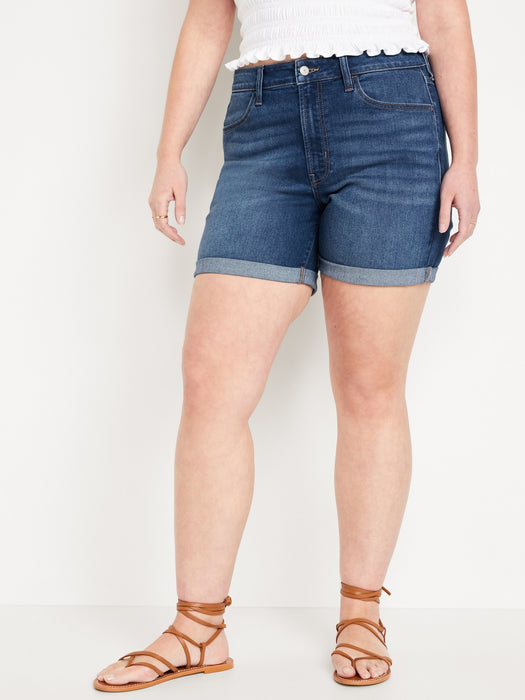 High-Waisted Wow Jean Shorts -- 5-inch inseam