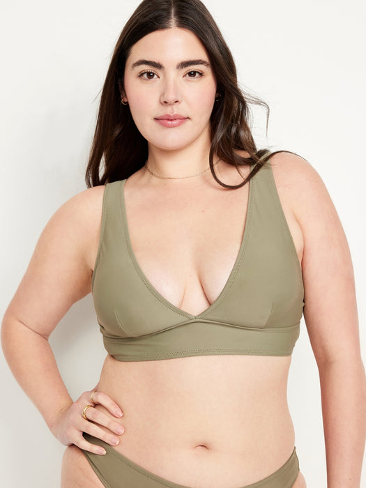 V-Neck Longline Bikini Swim Top