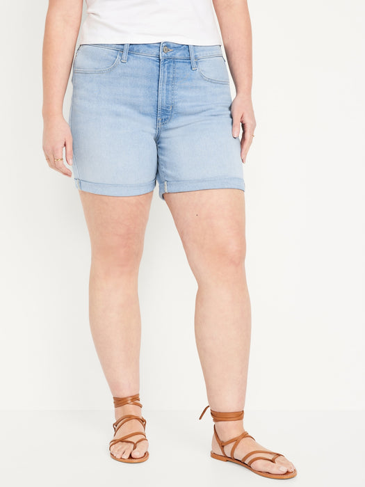 High-Waisted Wow Jean Shorts -- 5-inch inseam