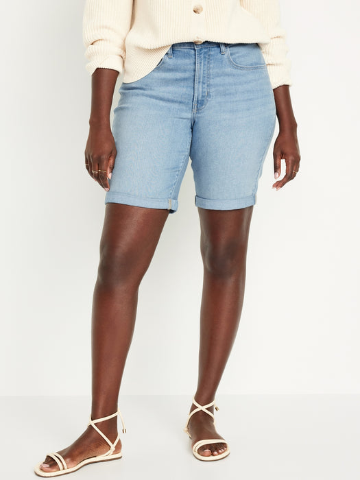 High-Waisted Wow Jean Shorts -- 9-inch inseam
