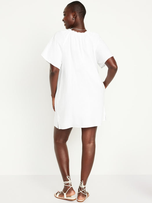 Crinkle Gauze Swing Dress