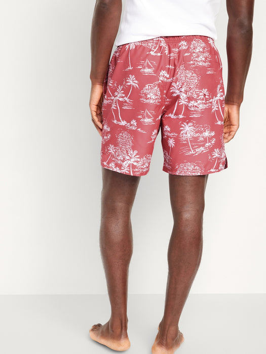 Printed Swim Trunks -- 7-inch inseam