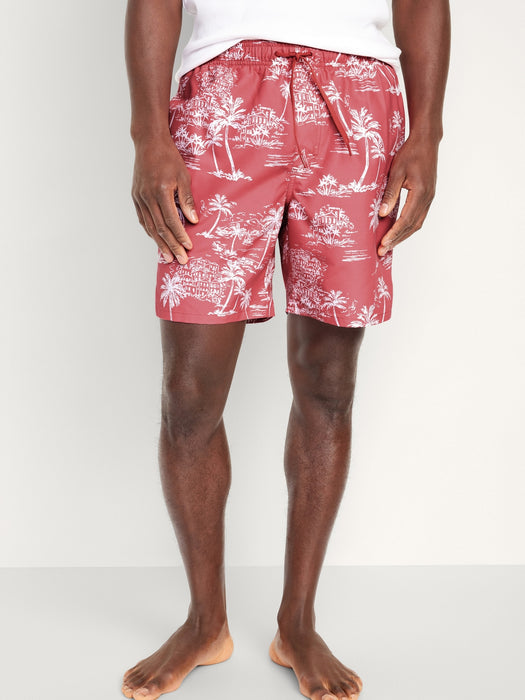 Printed Swim Trunks -- 7-inch inseam
