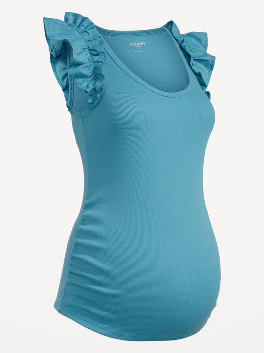 Maternity Ruffle-Trim Combination Top