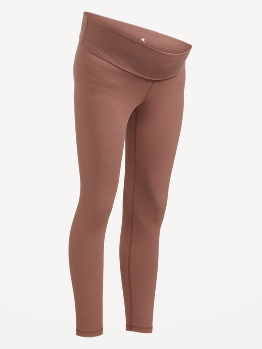 Maternity Rollover-Waist PowerChill 7/8-Length Leggings