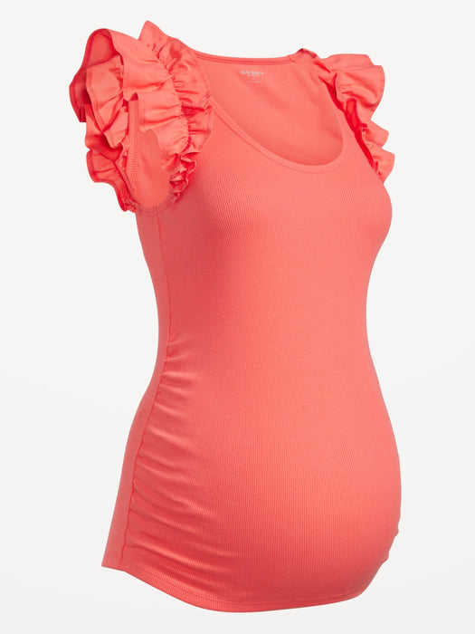 Maternity Ruffle-Trim Combination Top