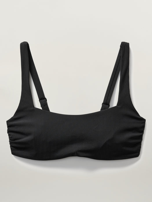 Square Neck Rib Bra Cup Bikini Top