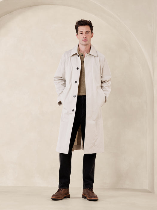 Palisades Cotton-Linen Sweater Polo
