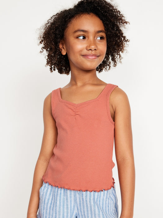Fitted Sweetheart-Neck Tank Top for Girls