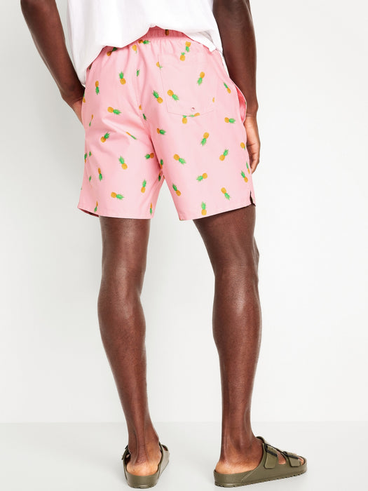 Printed Swim Trunks -- 7-inch inseam