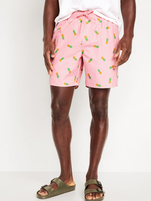 Printed Swim Trunks -- 7-inch inseam