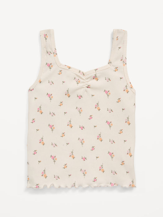 Fitted Sweetheart-Neck Tank Top for Girls