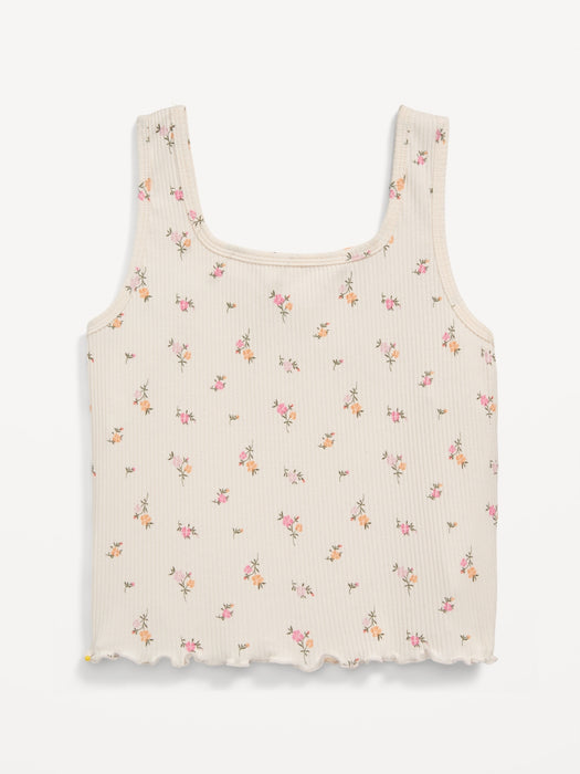 Fitted Sweetheart-Neck Tank Top for Girls