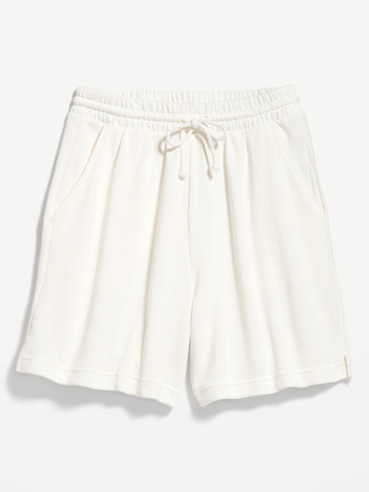 Extra High-Waisted Terry Shorts -- 5-inch inseam