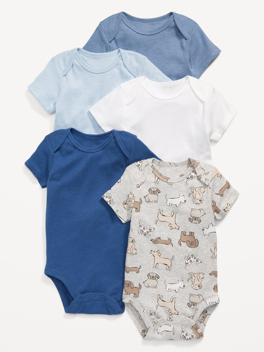 Short-Sleeve Bodysuit 5-Pack for Baby