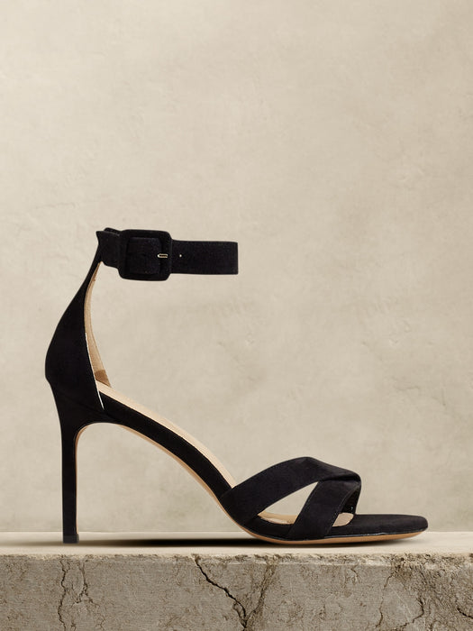 Terrazzo Suede High-Heel Sandal
