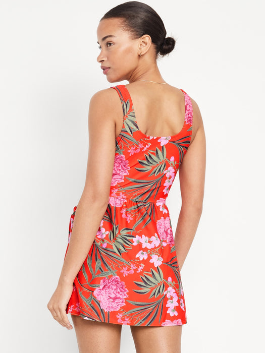 Side-Tie Swim Dress