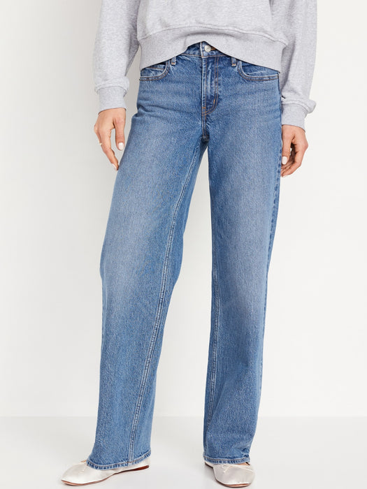 Mid-Rise Wide-Leg Jeans for Women
