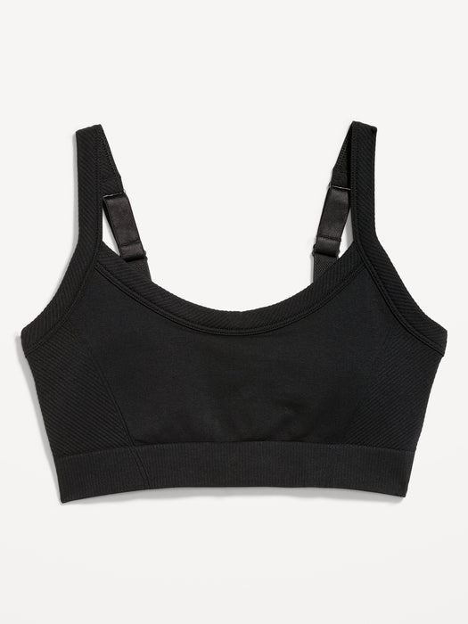 Light Support Fluid Seamless Ribbed Sports Bra