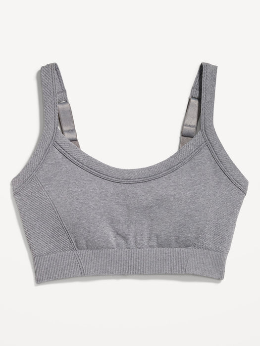 Light Support Fluid Seamless Ribbed Sports Bra