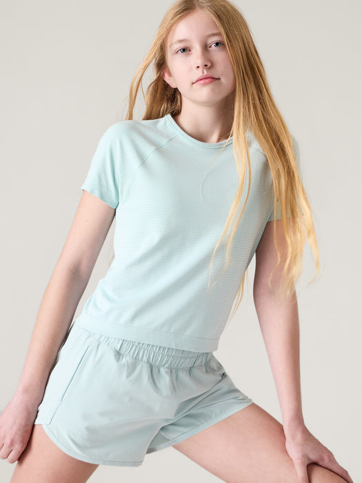 Athleta Girl Power Up Seamless Sport Length Tee