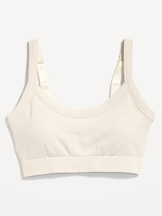 Light Support Fluid Seamless Ribbed Sports Bra
