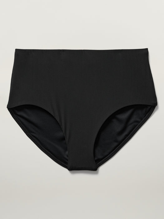 High Waist Rib Swim Bottom