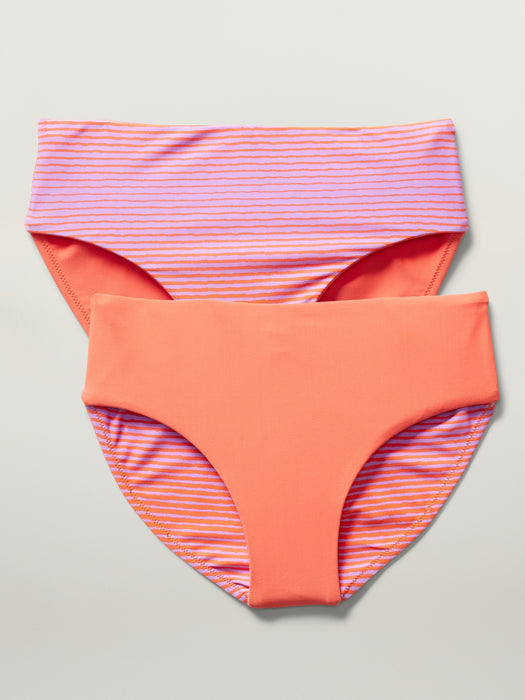 Athleta Girl Reversible Mid Rise Swim Bottom