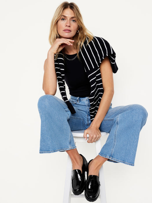 Faux-Leather Chunky Heel Loafers