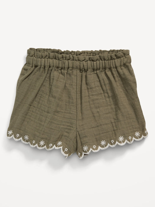 Scallop-Trim Shorts for Baby