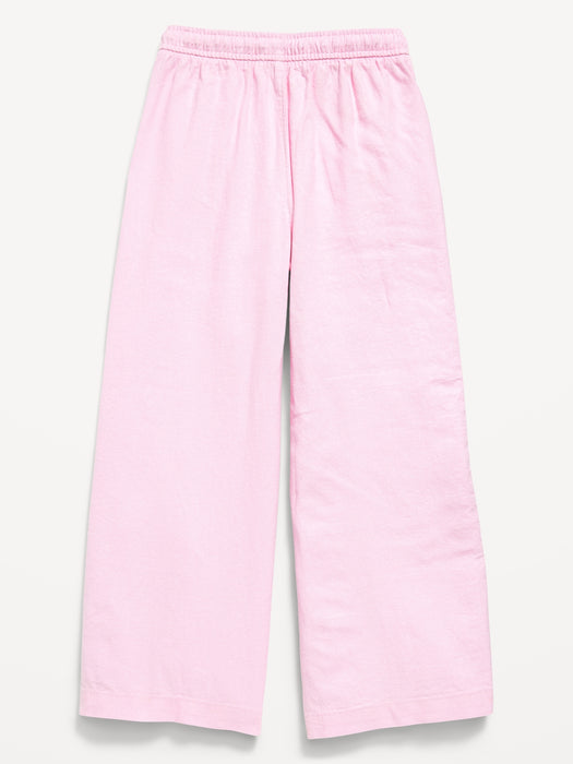 Drawstring Linen-Blend Pants for Girls