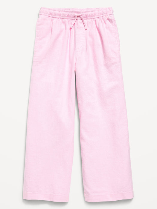 Drawstring Linen-Blend Pants for Girls