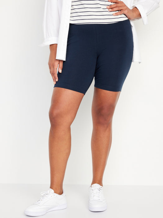 High-Waisted Biker Shorts -- 8-inch inseam