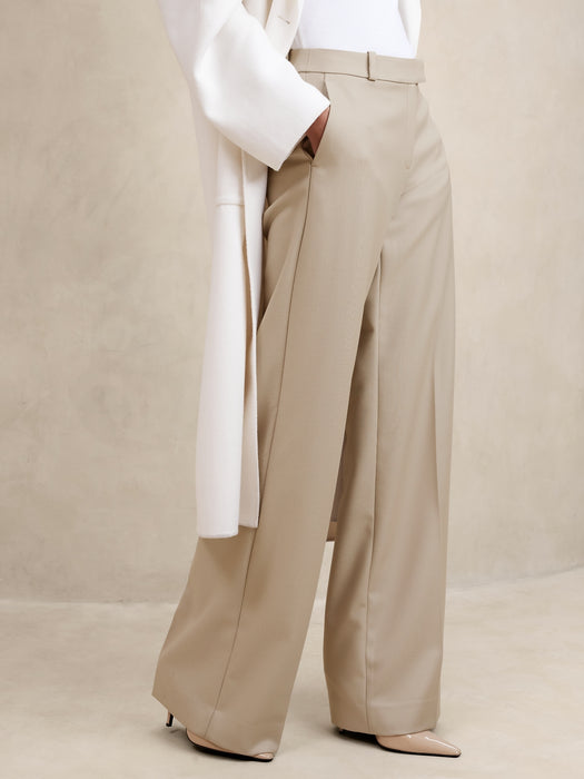 Lido Wide-Leg Italian Wool Pant