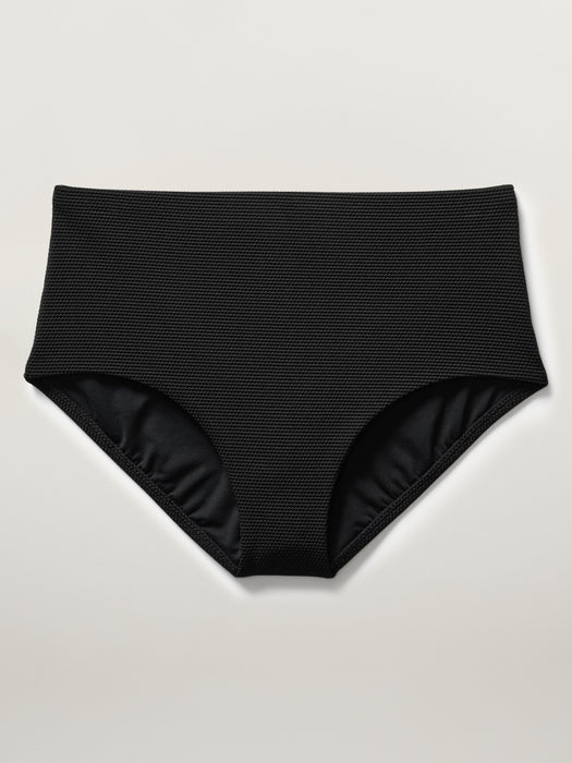 High Waist Pique Swim Bottom