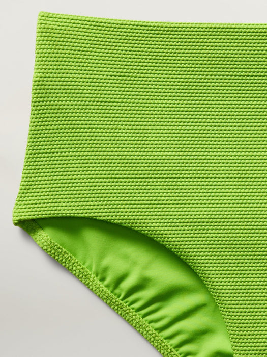 High Waist Pique Swim Bottom