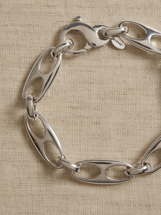 Elongated Mariner Link Chain Bracelet by Aureus + Argent