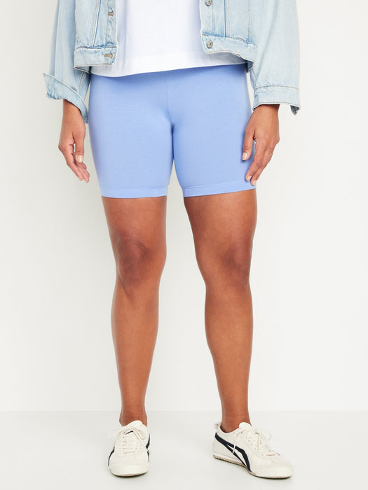 High-Waisted Biker Shorts -- 8-inch inseam