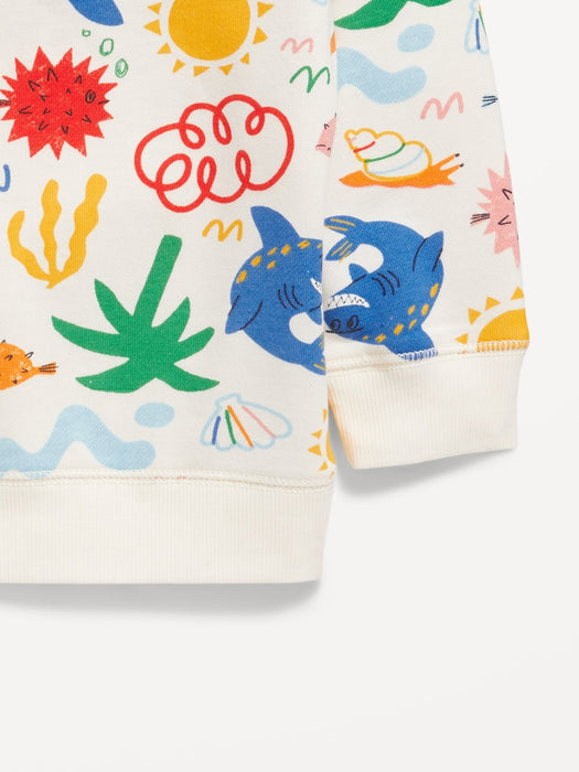 Printed Crew-Neck Sweatshirt for Toddler Boys
