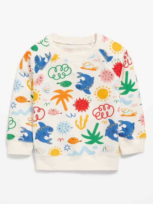Printed Crew-Neck Sweatshirt for Toddler Boys