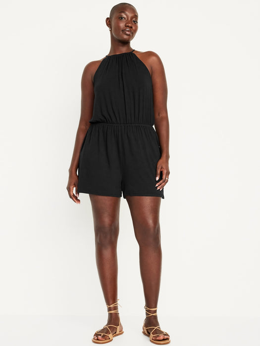 Sleeveless Romper -- 3-inch inseam
