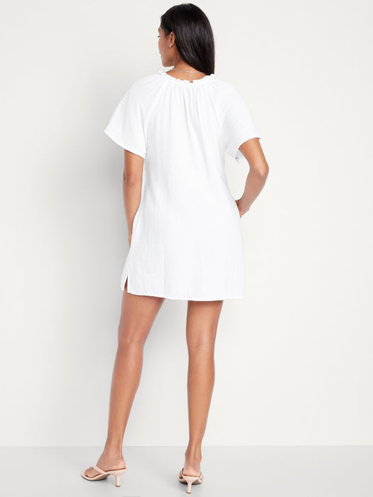Crinkle Gauze Swing Dress