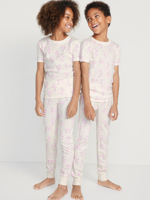 Gender-Neutral Printed Snug-Fit Pajama Set for Kids