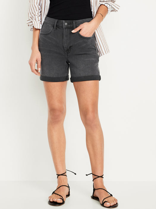 High-Waisted Wow Jean Shorts -- 5-inch inseam