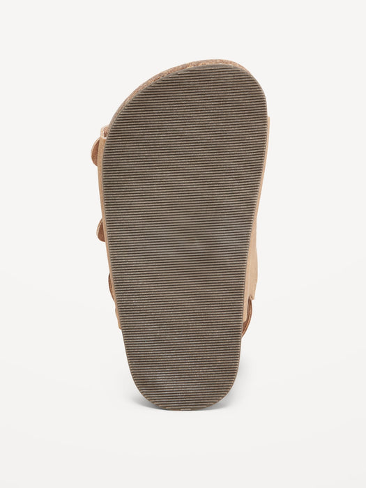 Faux-Leather Buckled Strap Sandals for Toddler Boys