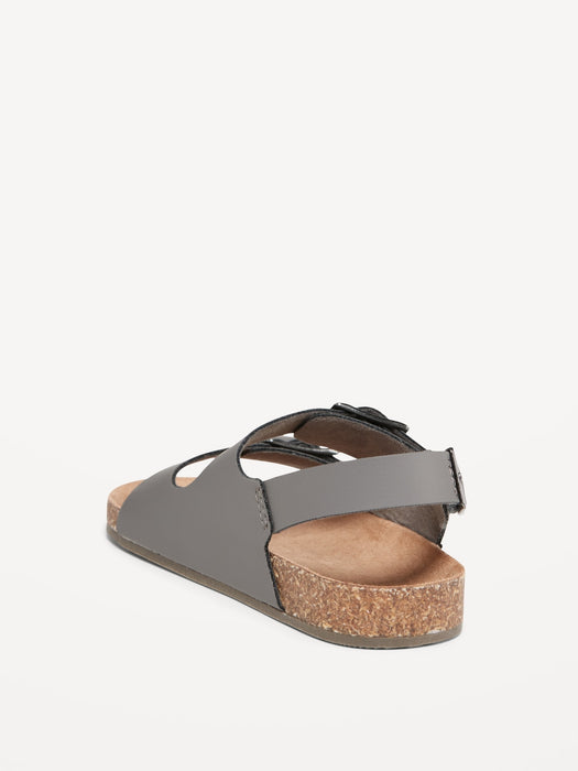 Faux-Leather Buckled Strap Sandals for Toddler Boys