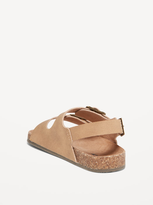 Faux-Leather Buckled Strap Sandals for Toddler Boys